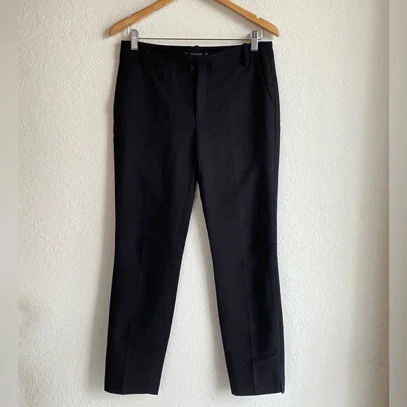Zara | Pants & Jumpsuits | Zara Womens Dress Pants Black Flat Front  Business Career Trousers Sz 4 | Poshmark